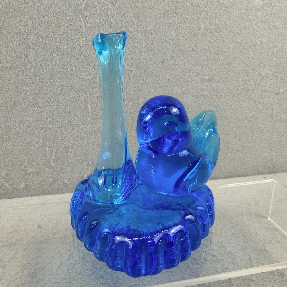 Vintage 1998‎ Leo Ward Signed Bluebird of Happiness Heart Dish Terra Studios
